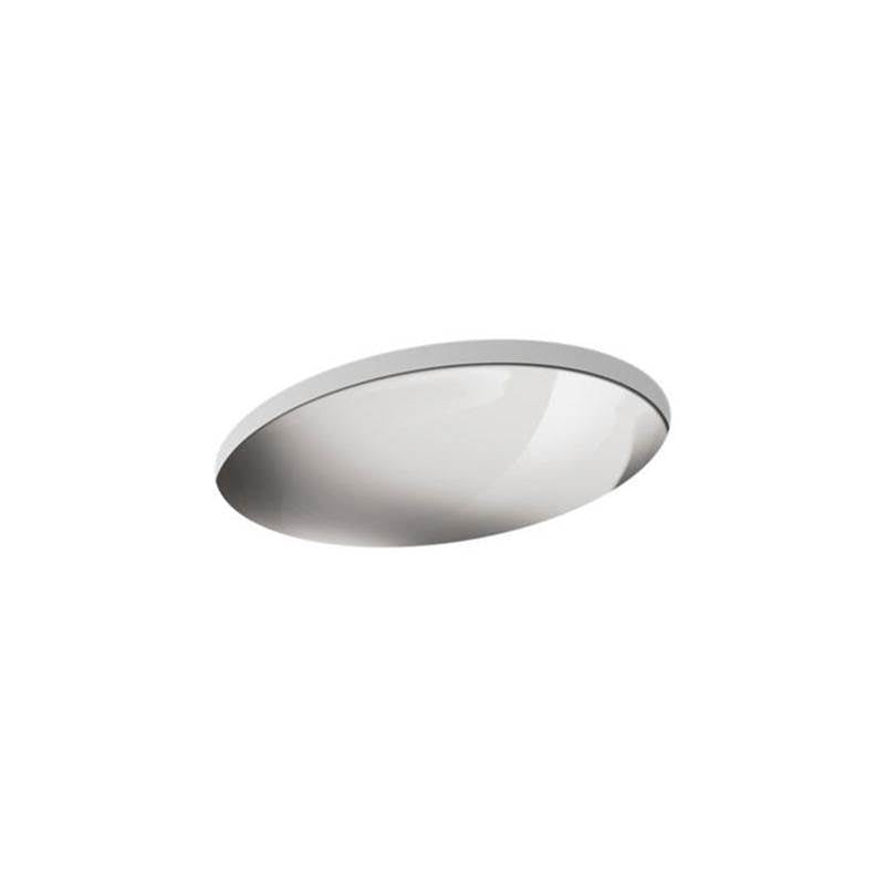 Rhythm 23-1/4" oval undermount bathroom sink, no overflow