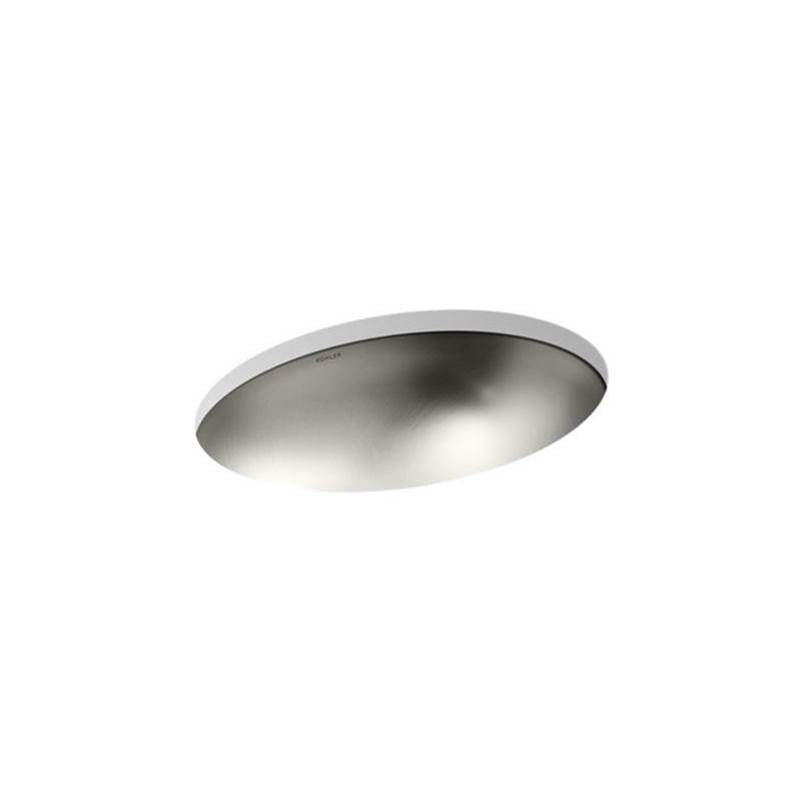 Rhythm 23-1/4" oval undermount bathroom sink, no overflow