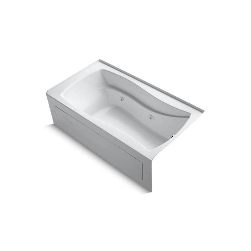 Mariposa 66" x 36" alcove whirlpool bath with Bask heated surface, right drain