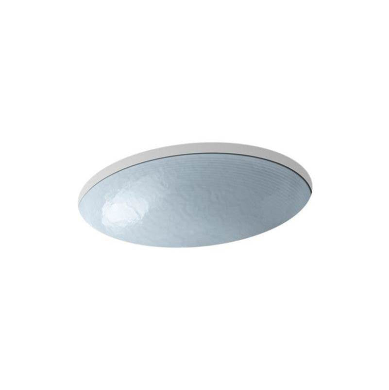 Whist 19" oval wall-mount/undermount bathroom sink, no overflow