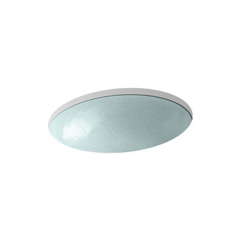 Whist 19" oval wall-mount/undermount bathroom sink, no overflow