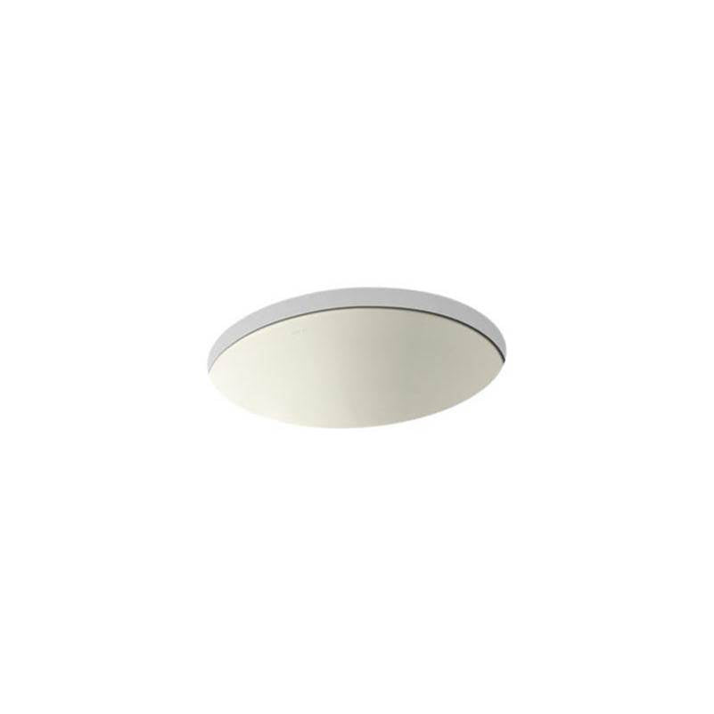 Caxton 19-1/4" oval undermount bathroom sink with glazed underside, no overflow
