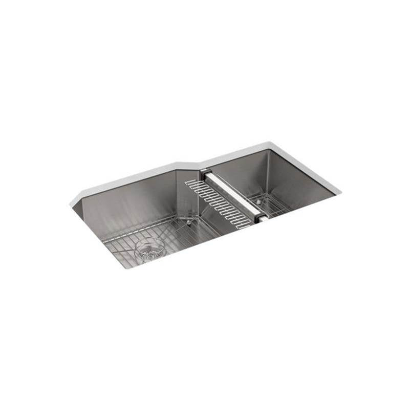 Strive 35-1/2" undermount double-bowl kitchen sink