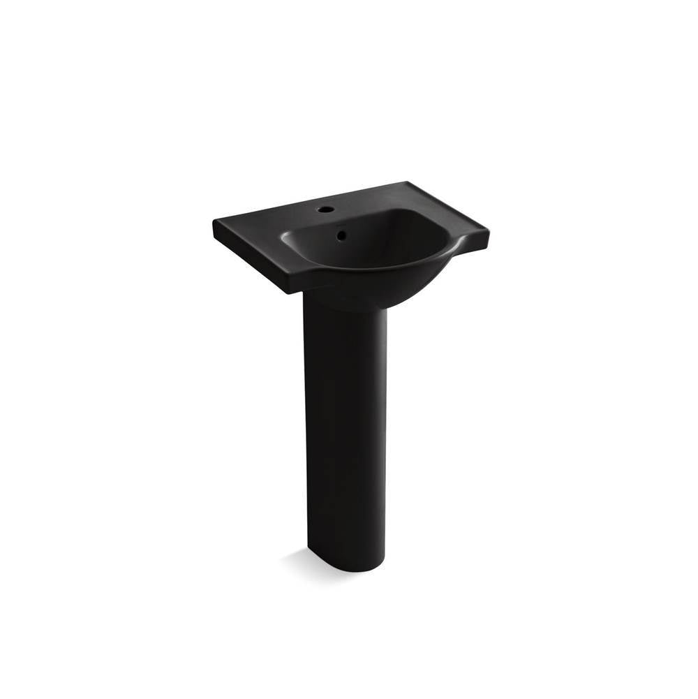 21" rectangular pedestal bathroom sink