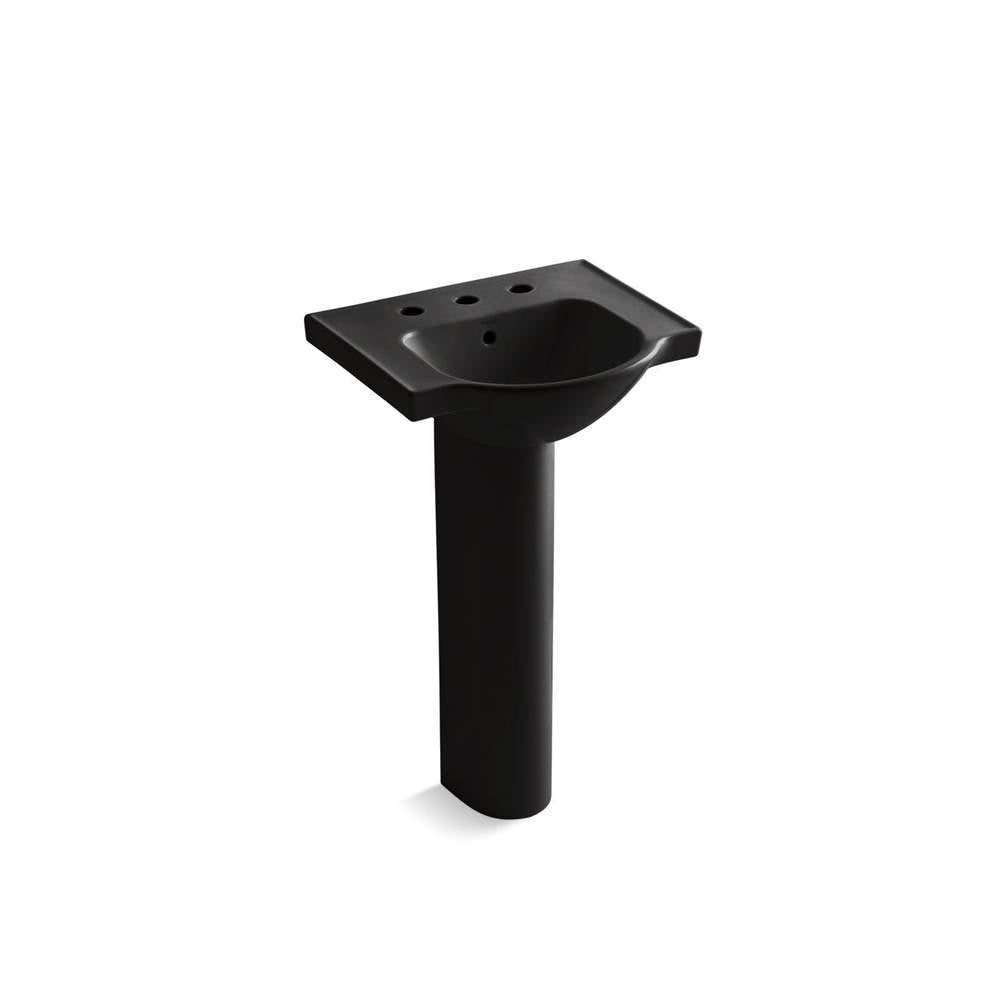 21" rectangular pedestal bathroom sink