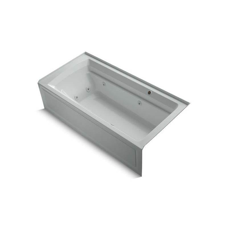 Archer 72" x 36" alcove whirlpool bath with Bask heated surface, right drain