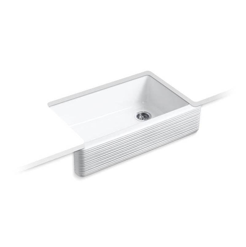 Hayridge Whitehaven 35-11/16" undermount single-bowl farmhouse kitchen sink