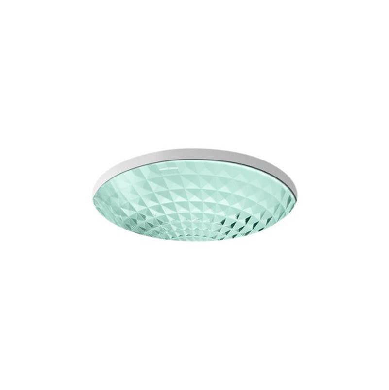 Kallos 16" round undermount bathroom sink, no overflow