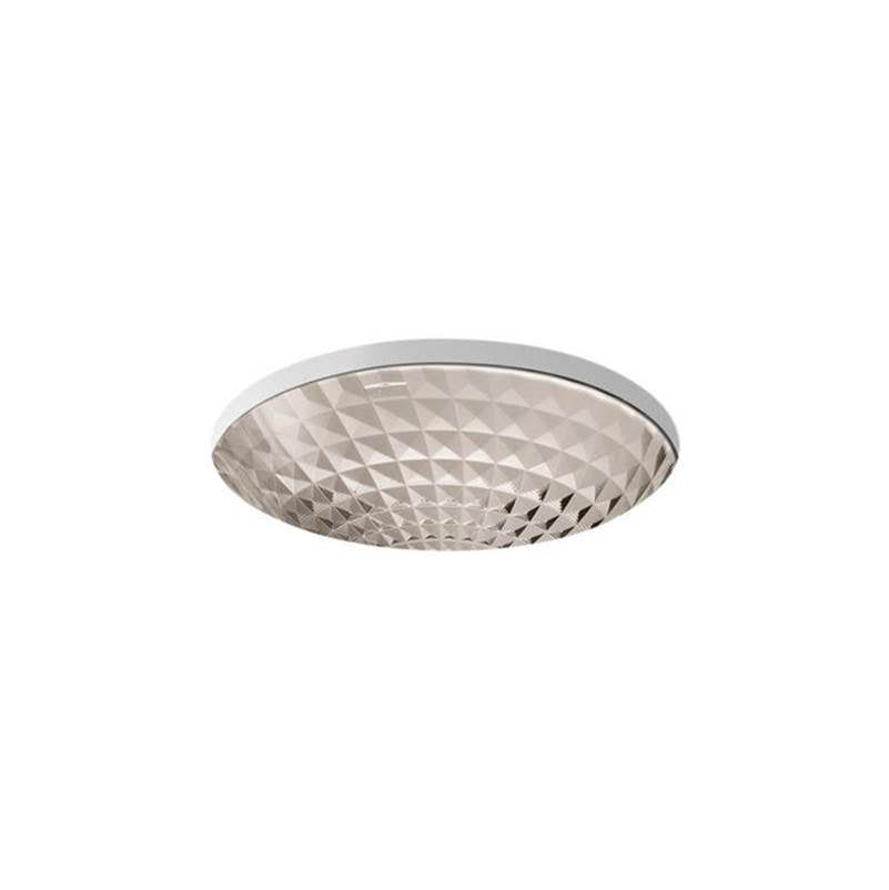 Kallos 16" round undermount bathroom sink, no overflow
