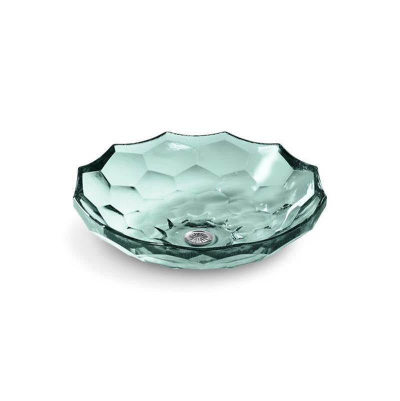 Briolette 17-1/2" round vessel bathroom sink, no overflow