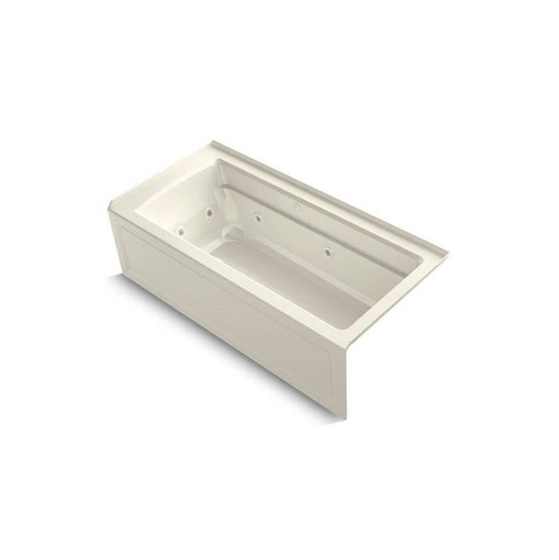 Archer 66" x 32" alcove Heated BubbleMassage air bath and whirlpool, right drain