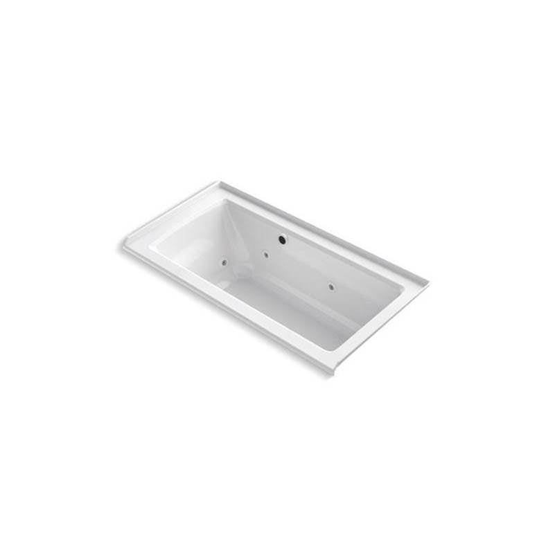 Archer 60" x 30" alcove whirlpool bath with Bask heated surface, right drain