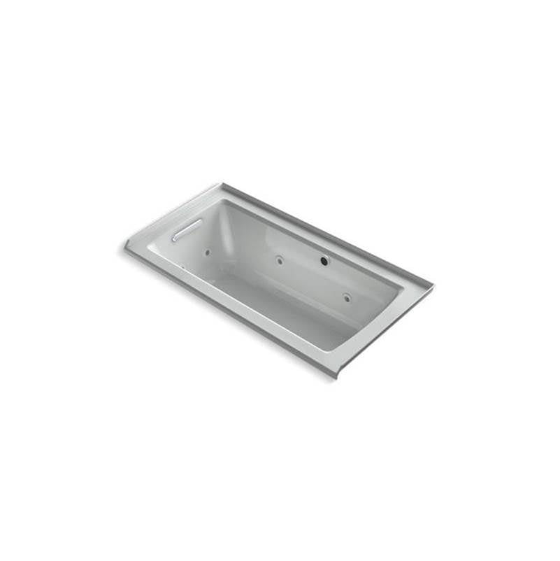 Archer 60" x 30" alcove whirlpool bath with Bask heated surface, left drain
