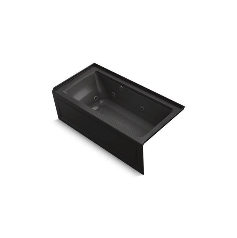Archer 60" x 30" alcove whirlpool bath with Bask heated surface, right drain