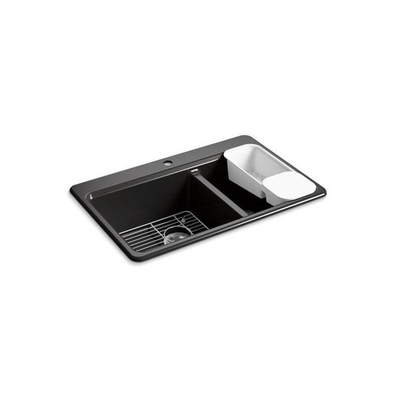 Riverby 33" top-mount double-bowl workstation kitchen sink