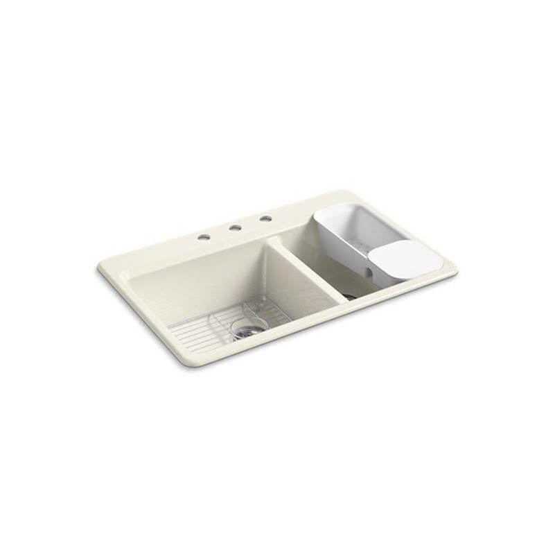 Riverby 33" top-mount double-bowl workstation kitchen sink