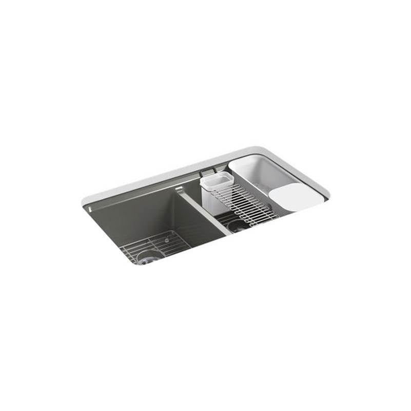 Riverby 33" undermount double-bowl workstation kitchen sink