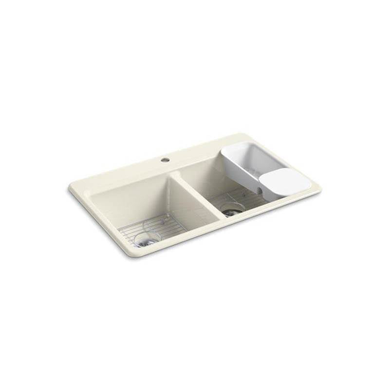 Riverby 33" top-mount double-bowl workstation kitchen sink