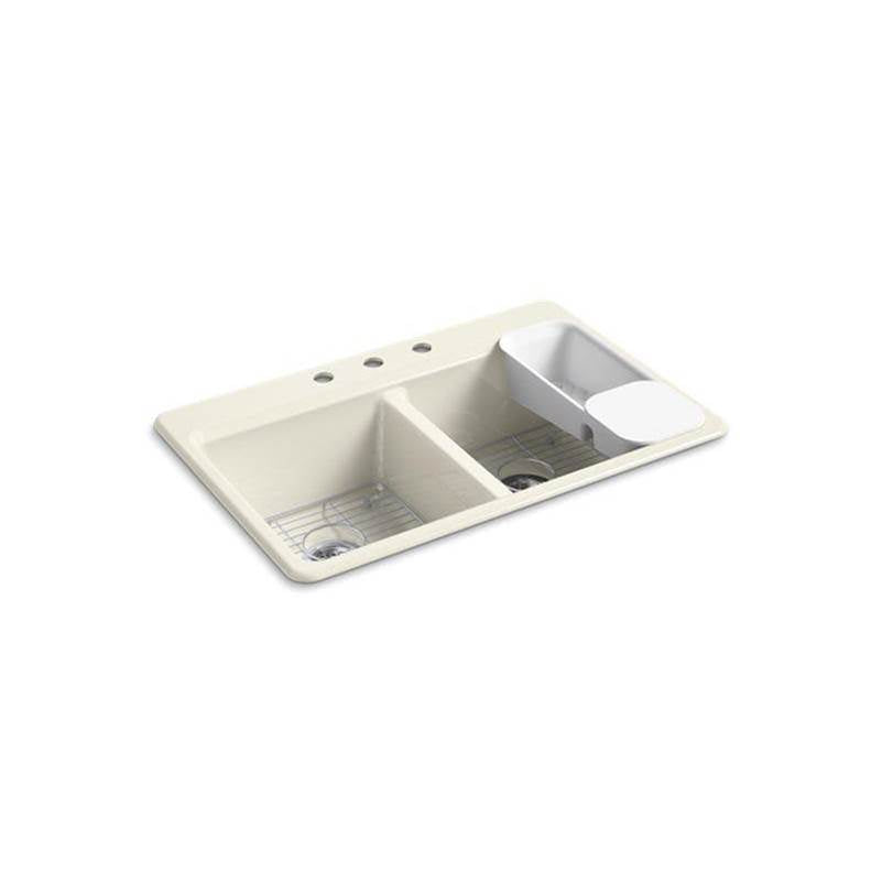Riverby 33" top-mount double-bowl workstation kitchen sink