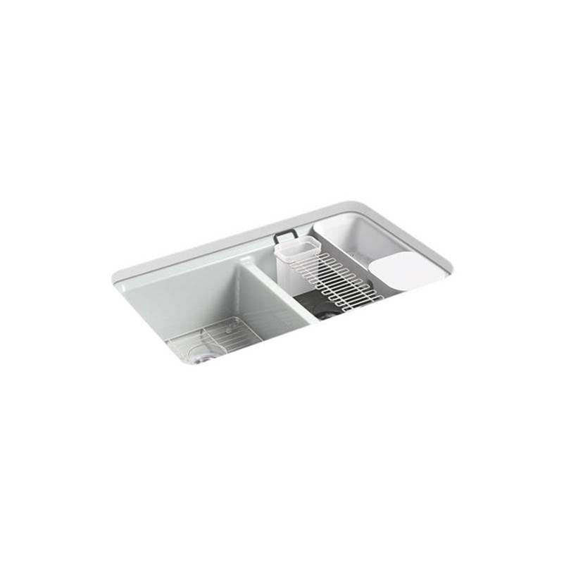 Riverby 33" undermount double-bowl workstation kitchen sink