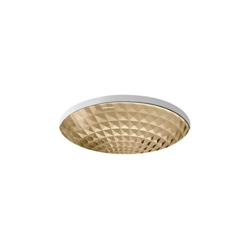 Kallos 16" round undermount bathroom sink, no overflow
