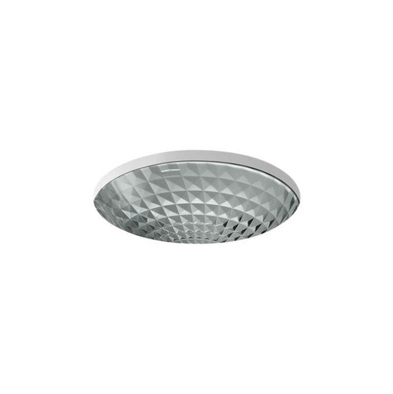Kallos 16" round undermount bathroom sink, no overflow
