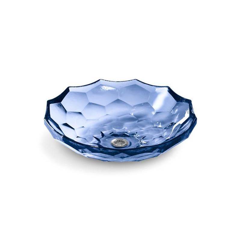 Briolette 17-1/2" round vessel bathroom sink, no overflow