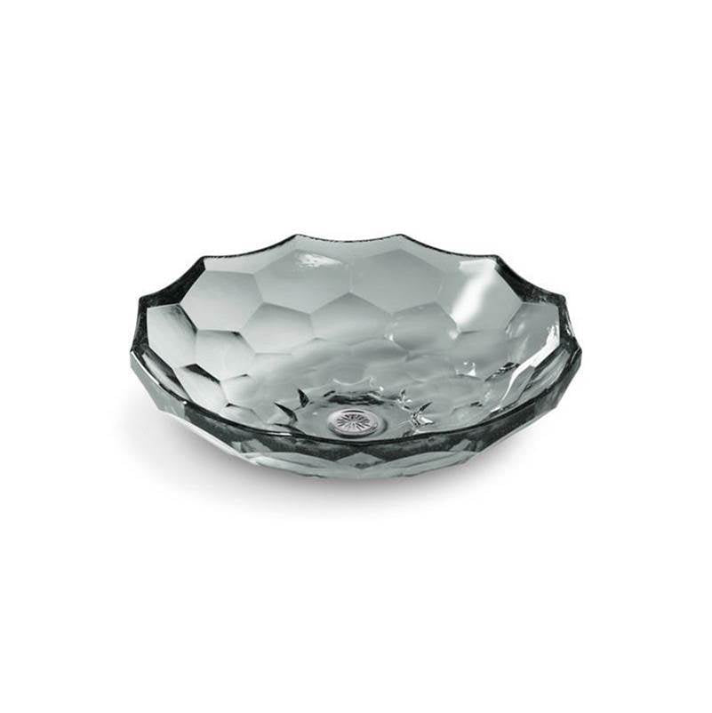 Briolette 17-1/2" round vessel bathroom sink, no overflow