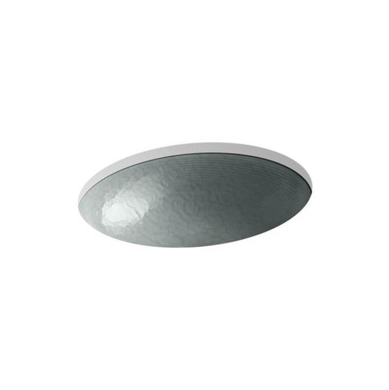 Whist 19" oval wall-mount/undermount bathroom sink, no overflow