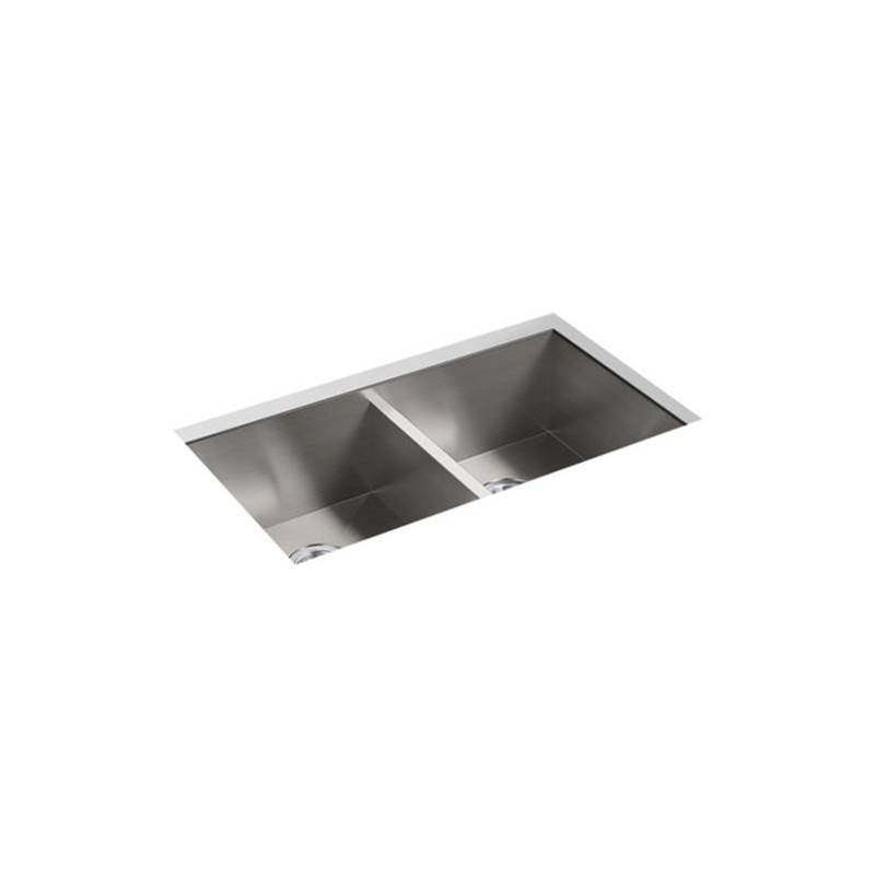 32" undermount double-bowl kitchen sink