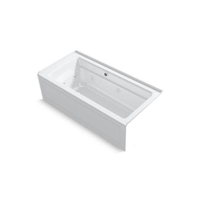 Archer 66" x 32" alcove Heated BubbleMassage air bath and whirlpool, right drain
