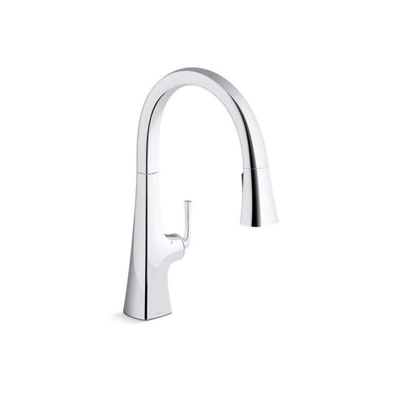 Graze Touchless pull-down kitchen sink faucet with KOHLER Konnect and three-function sprayhead