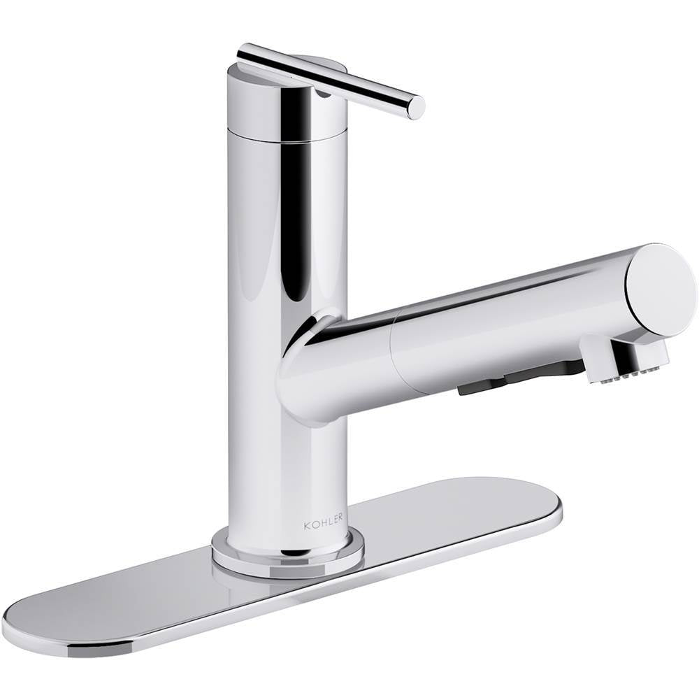 Crue Pull-out kitchen sink faucet with three-function sprayhead