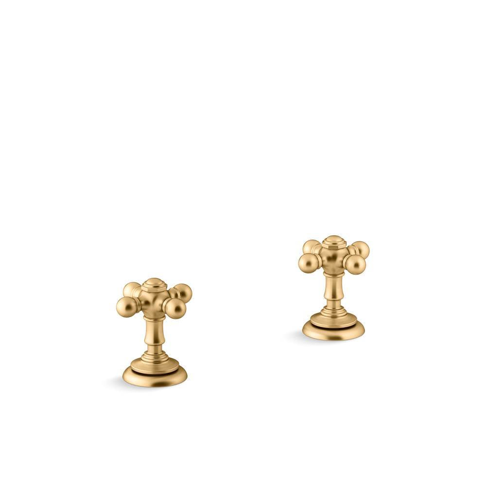 Artifacts Deck-mount bath faucet handle trim with Cross design