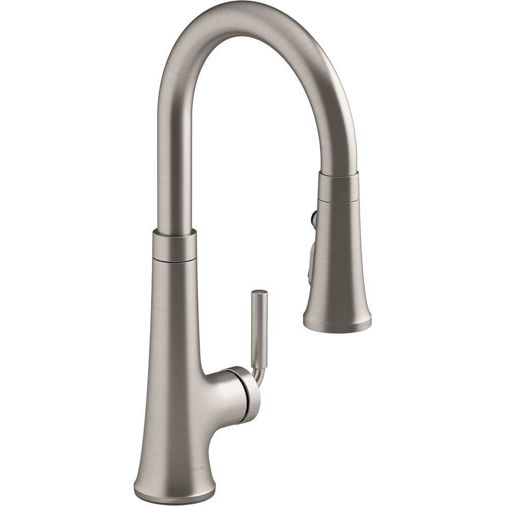 Tone Pull-down kitchen sink faucet with three-function sprayhead