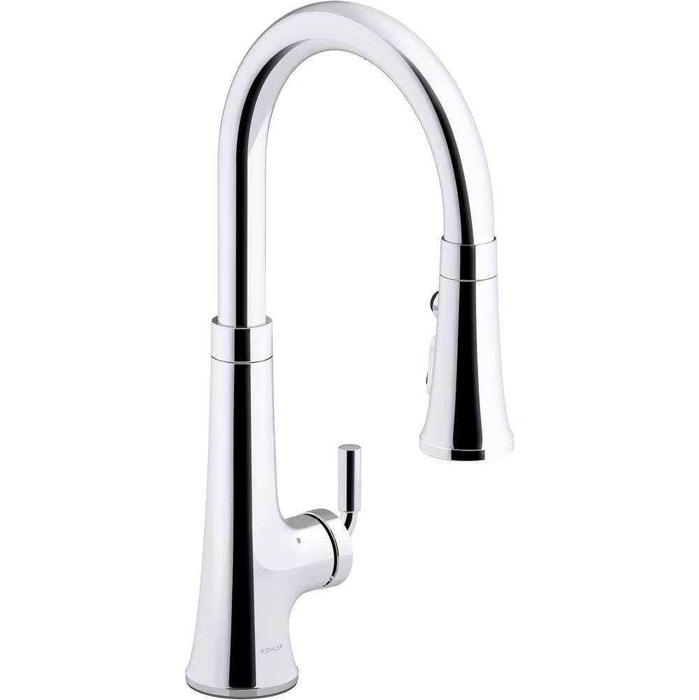 Tone Touchless pull-down kitchen sink faucet with three-function sprayhead