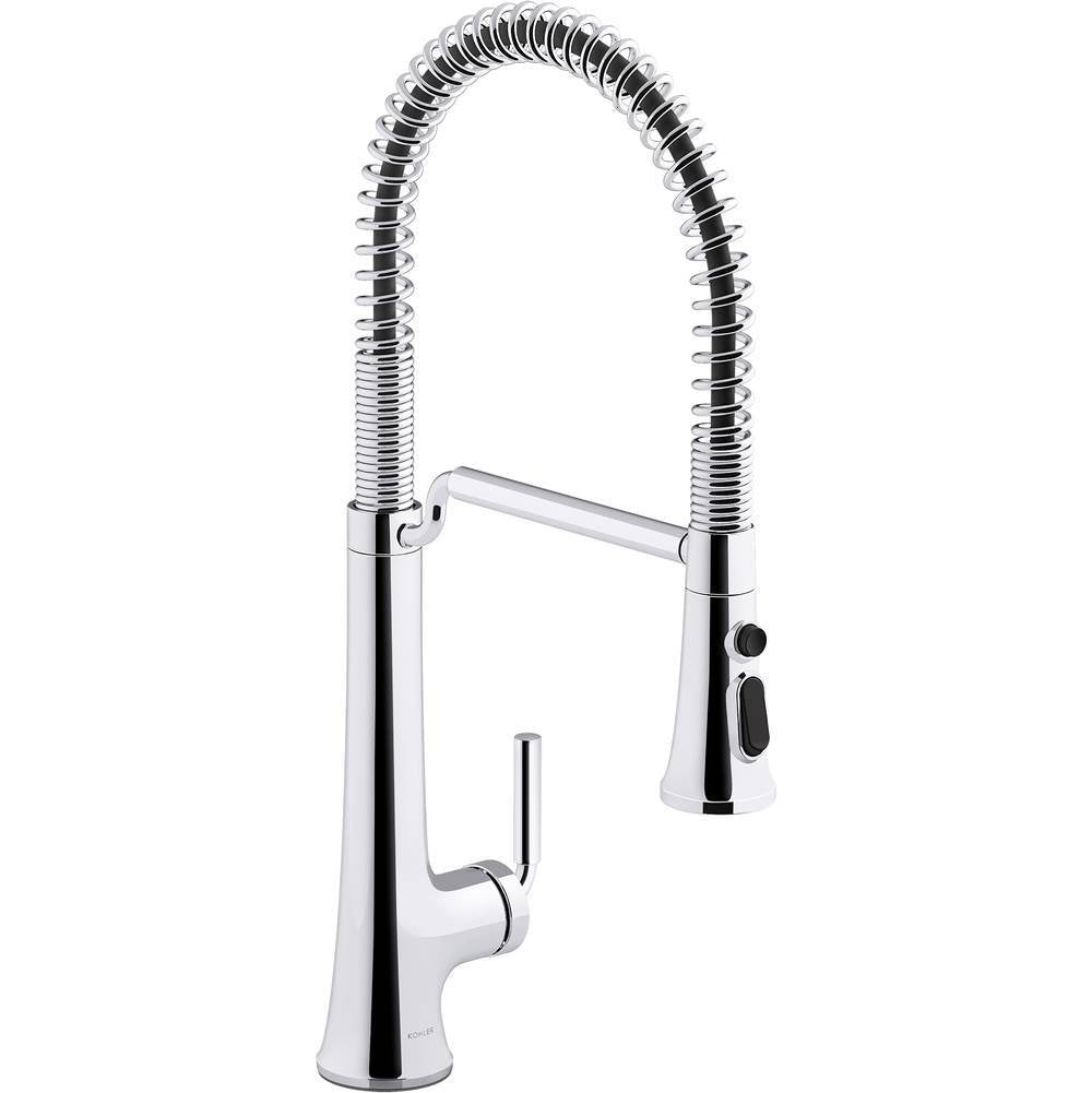 Tone Semi-professional pull-down kitchen sink faucet with three-function sprayhead