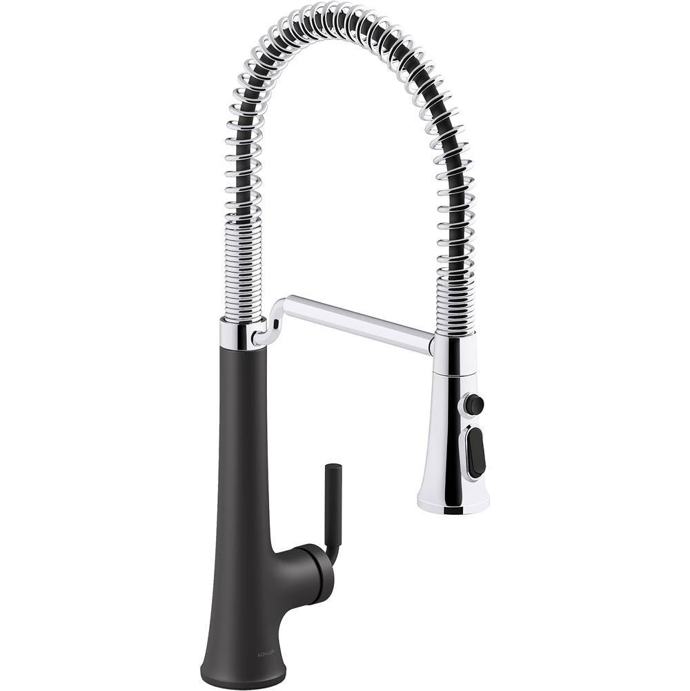 Tone Semi-professional pull-down kitchen sink faucet with three-function sprayhead