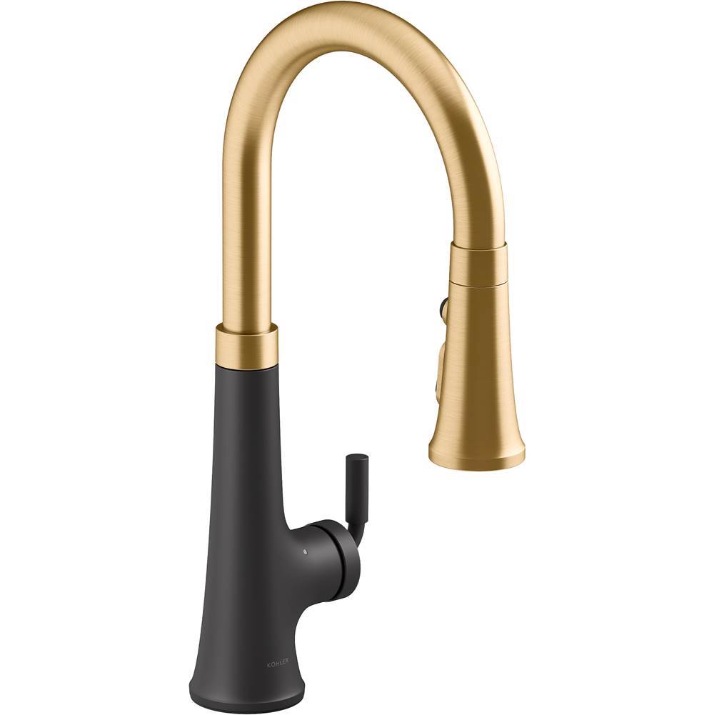 Tone Touchless pull-down kitchen sink faucet with three-function sprayhead