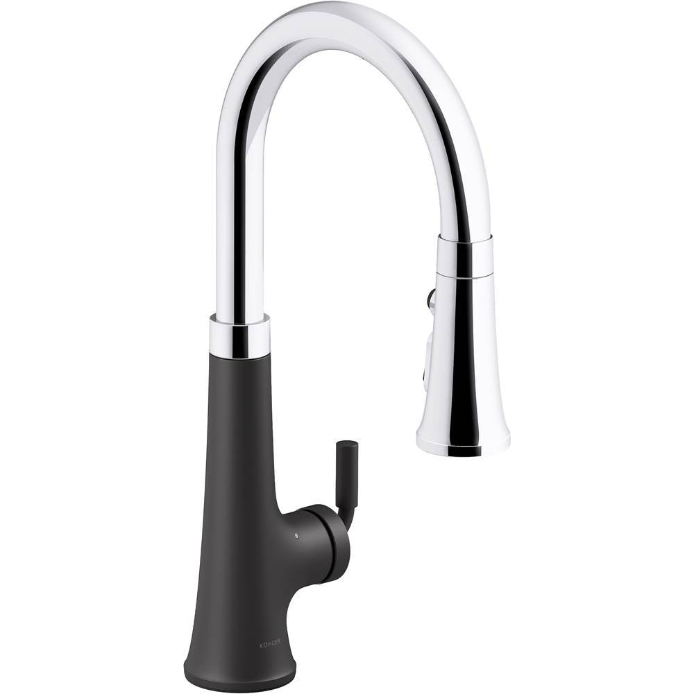 Tone Touchless pull-down kitchen sink faucet with three-function sprayhead