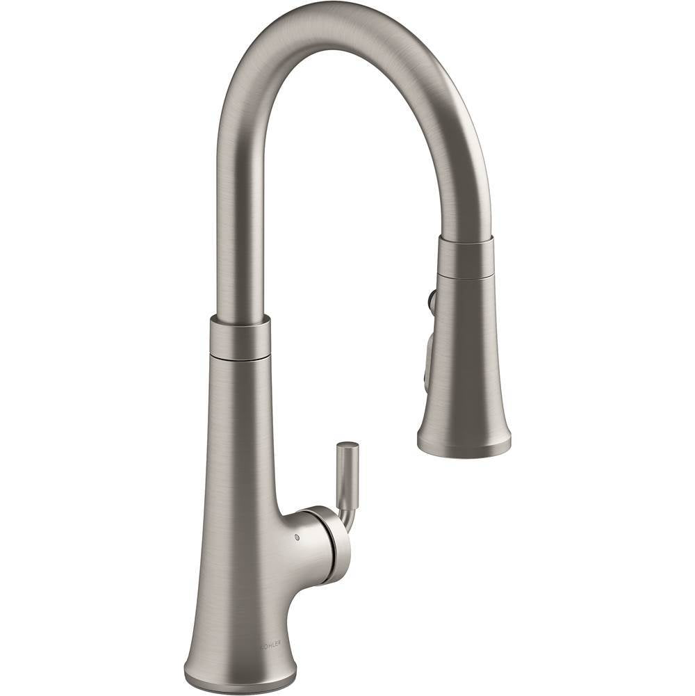 Tone Touchless pull-down kitchen sink faucet with three-function sprayhead