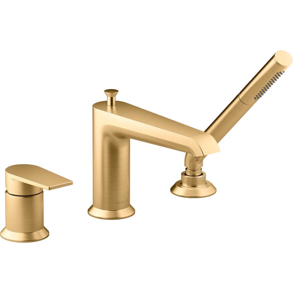 Hint Deck-mount bath faucet with handshower