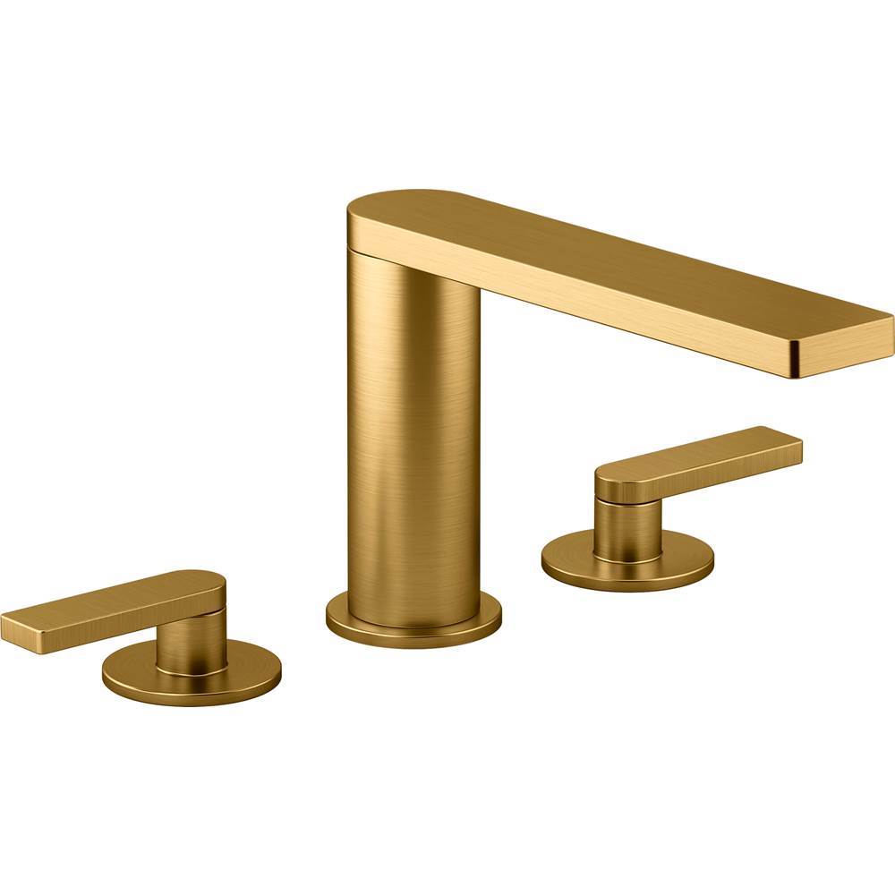 Composed Deck-mount bath faucet with lever handles
