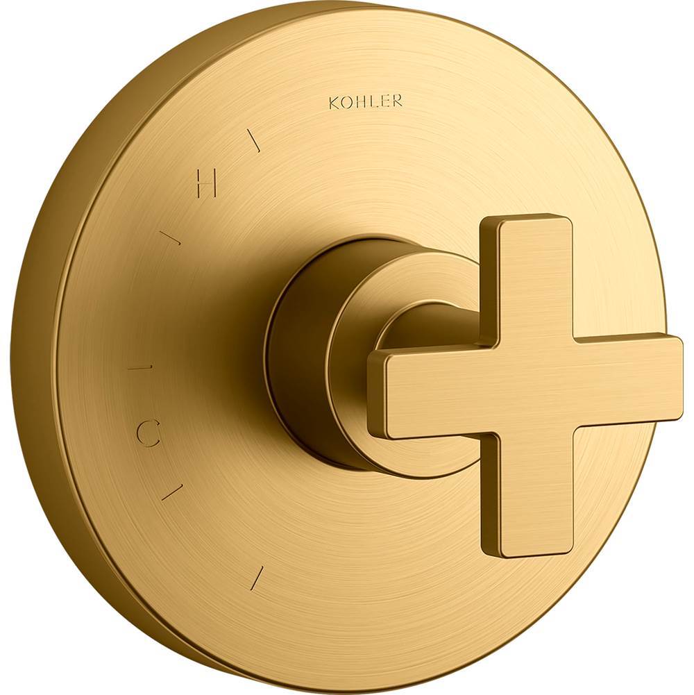 Composed Rite-Temp valve trim with cross handle