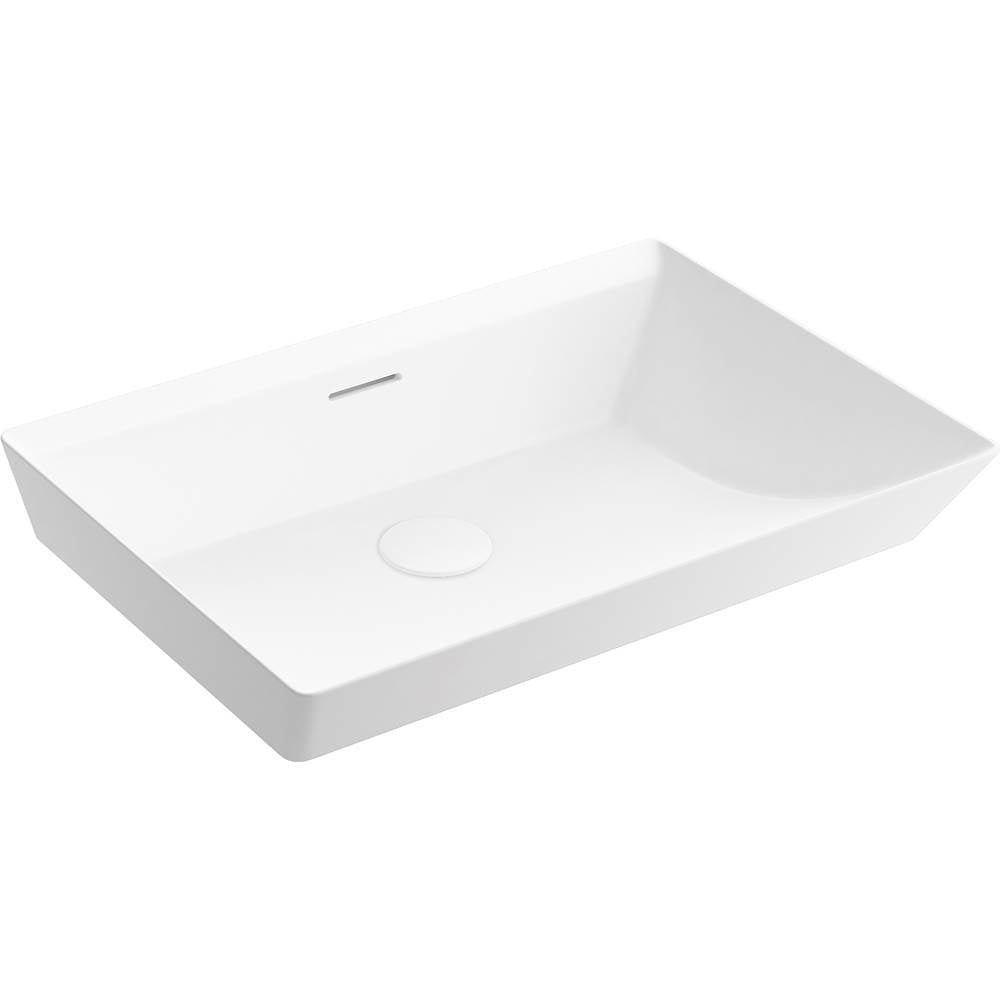 Brazn 23" rectangular vessel bathroom sink