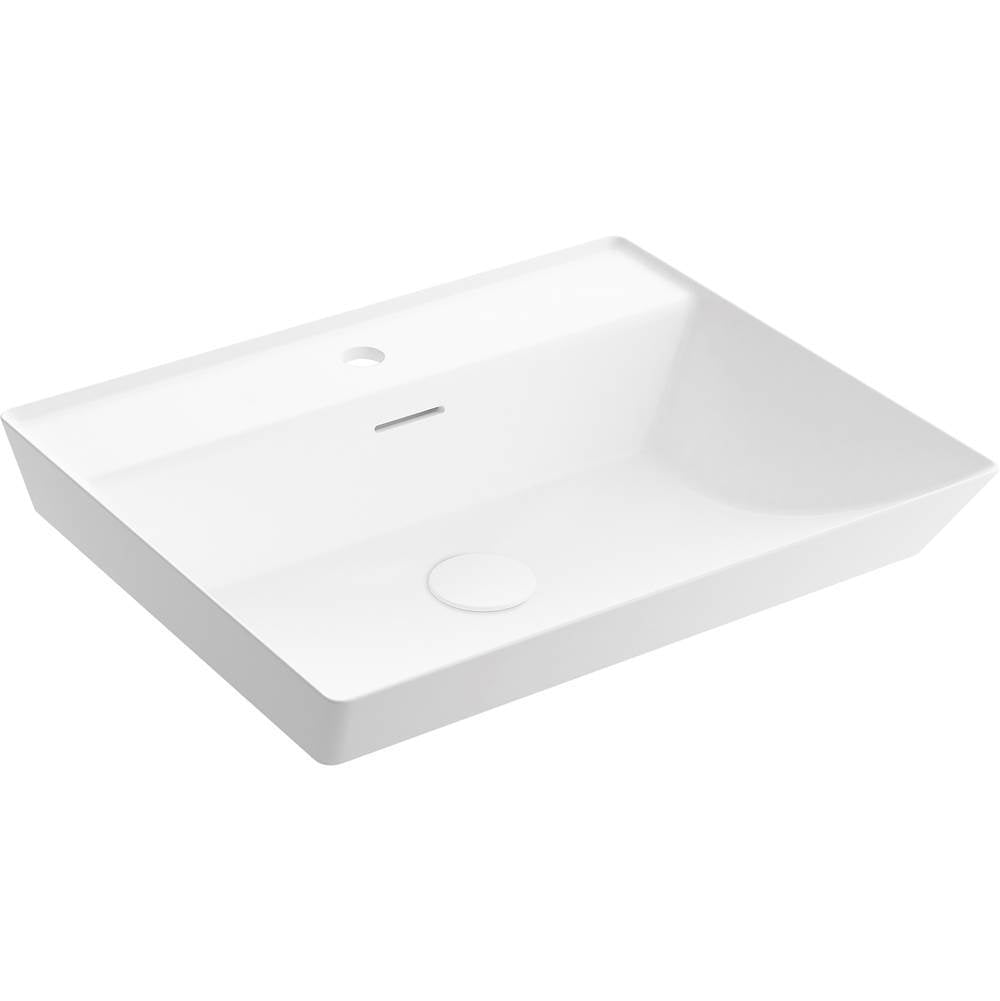 Brazn 23" rectangular vessel bathroom sink