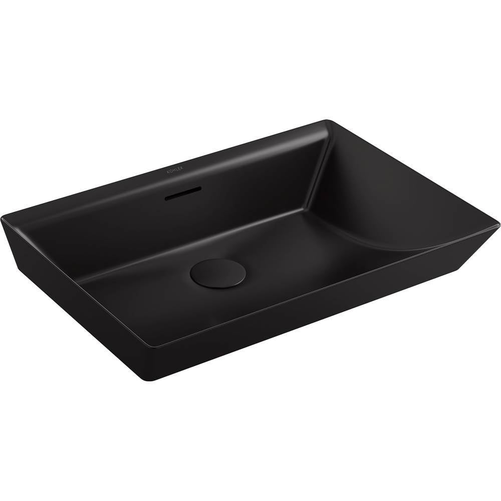 Brazn 23" rectangular vessel bathroom sink