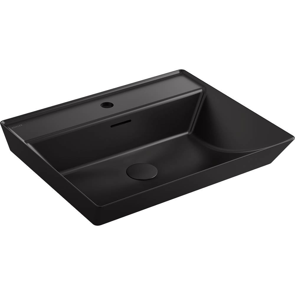 Brazn 23" rectangular vessel bathroom sink