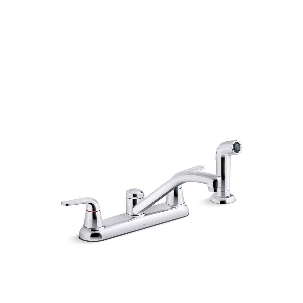 Jolt Two-handle kitchen sink faucet with side sprayer