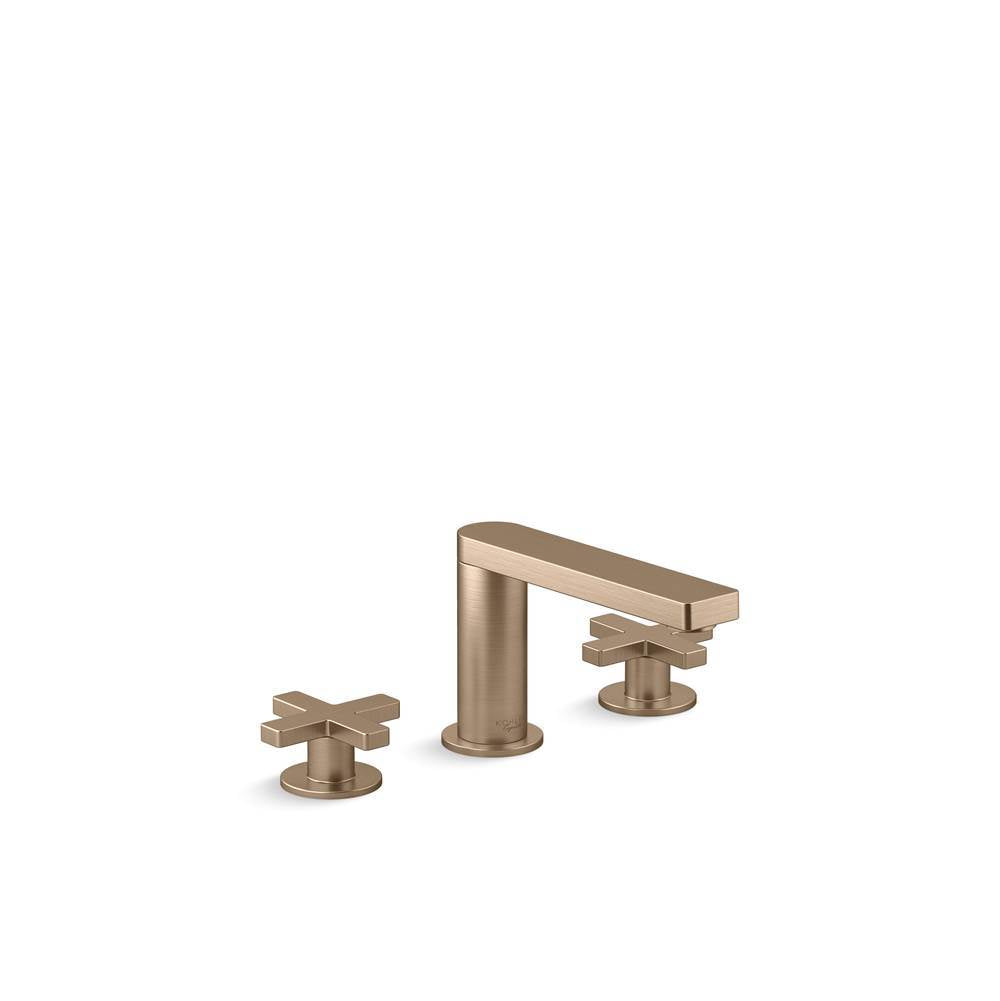 Composed Widespread bathroom sink faucet with Cross handles, 1.2 gpm